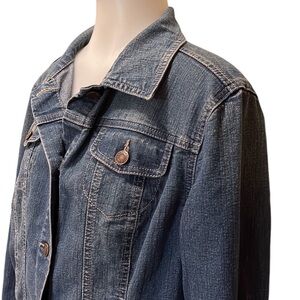 FADED GLORY Ladies Denim Jean Jacket~Button Front~sz S